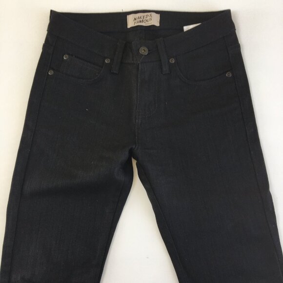 Naked & Famous Black Power Stretch Jeans 28 - Picture 2 of 11